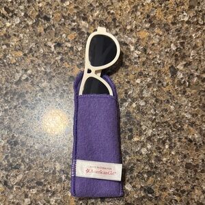 My American Girl "Go Girl" White Sunglasses with Purple Case